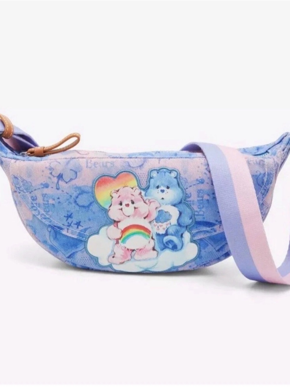 Care Bears Cheer Bear & Grumpy Bear Convertible Crossbody Belt Bag NWT